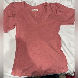 We The Free Dusty Rose Short Sleeve Top